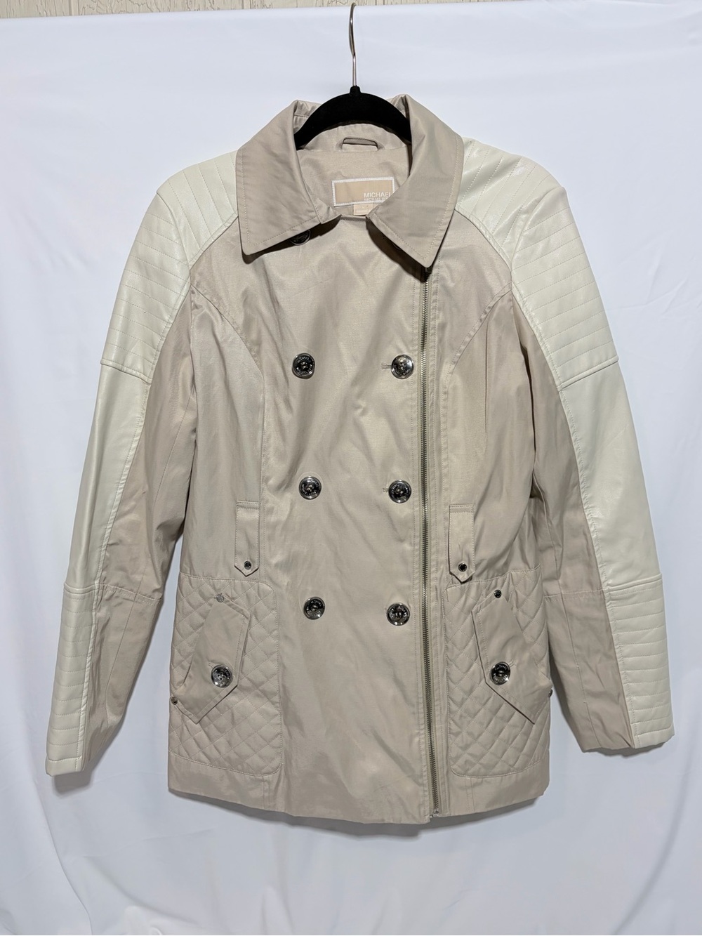 Women’s Michael Kors Mixed Media Trench Jacket Size Medium